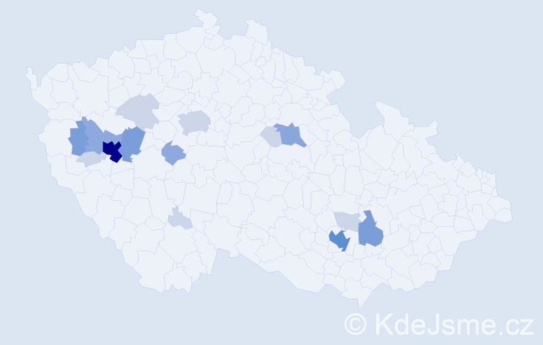 Příjmení: 'Pechmann', počet výskytů 45 v celé ČR
