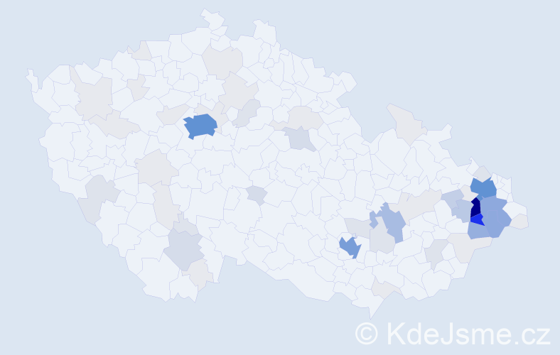 Příjmení: 'Babinec', počet výskytů 245 v celé ČR