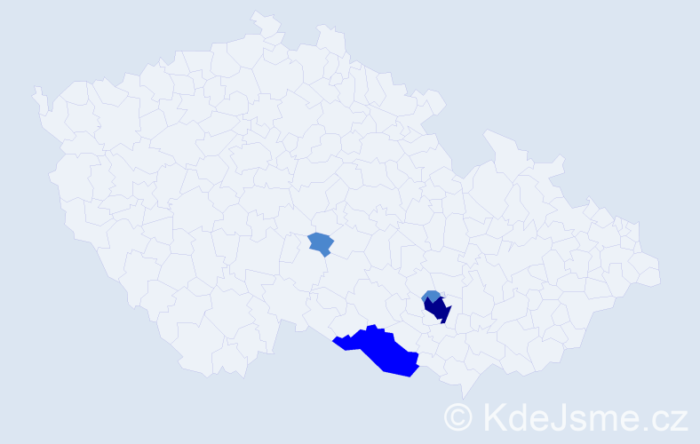 Příjmení: 'Kútniková', počet výskytů 7 v celé ČR