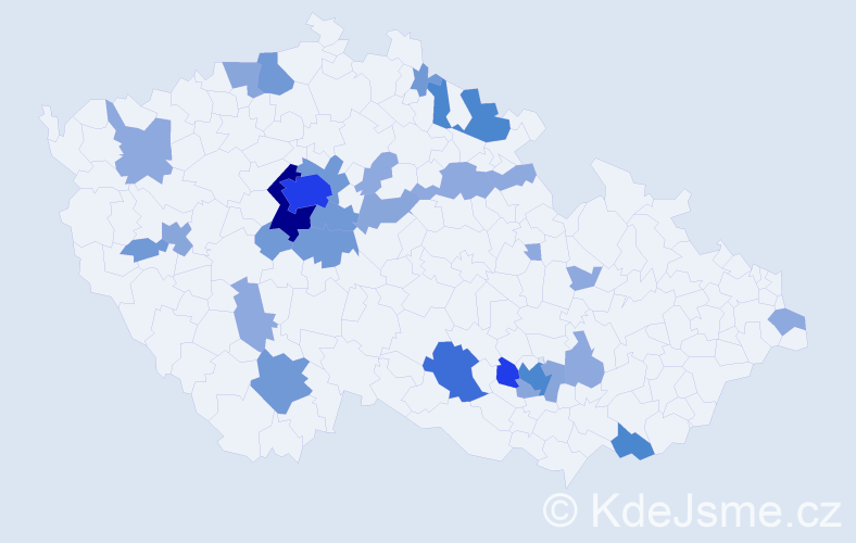 Příjmení: 'Korotvičková', počet výskytů 83 v celé ČR