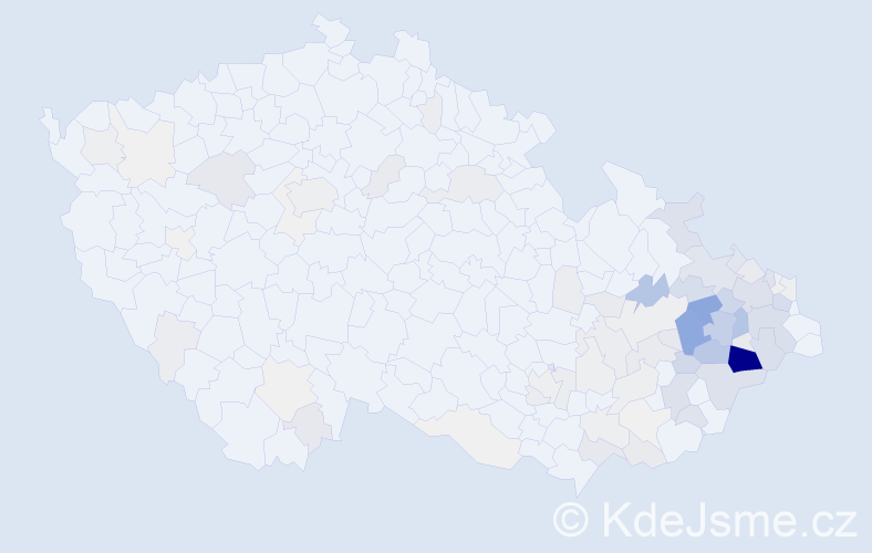 Příjmení: 'Maléřová', počet výskytů 335 v celé ČR