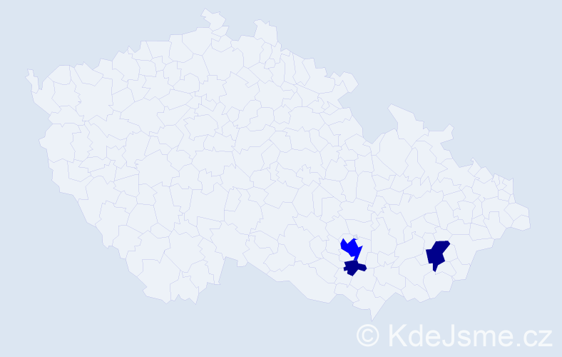 Příjmení: 'Buraiová', počet výskytů 5 v celé ČR