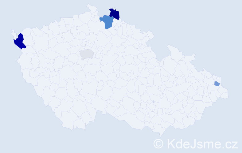 Příjmení: 'Domian', počet výskytů 7 v celé ČR