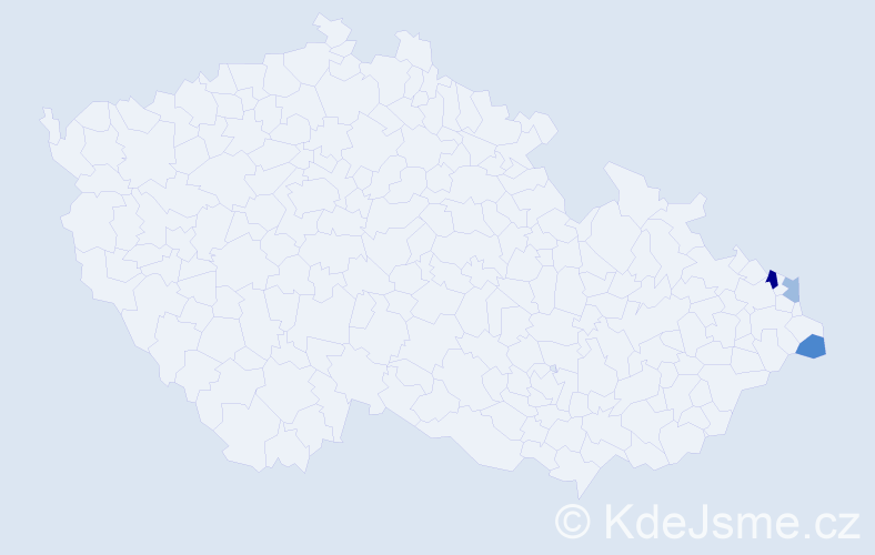 Příjmení: 'Krywult', počet výskytů 7 v celé ČR