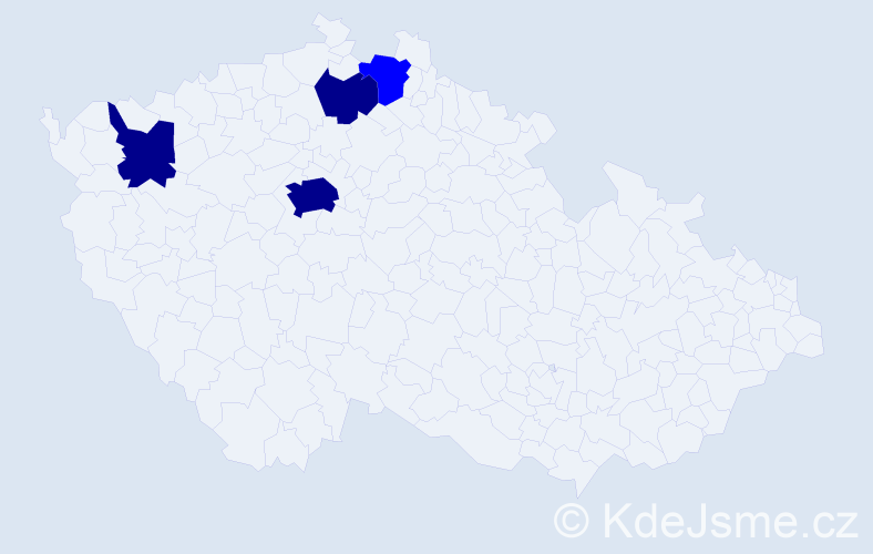 Příjmení: 'Komjátiová', počet výskytů 7 v celé ČR