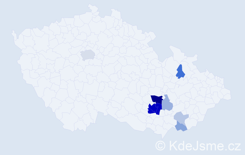Příjmení: 'Lunerová', počet výskytů 43 v celé ČR