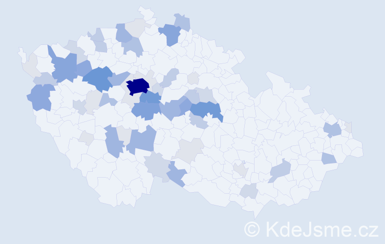 Příjmení: 'Devera', počet výskytů 196 v celé ČR
