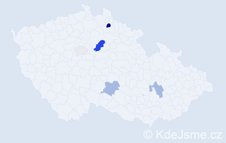 Příjmení: 'Kalicov', počet výskytů 6 v celé ČR