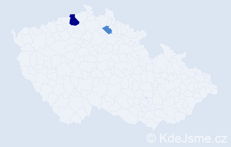 Příjmení: 'Volejnik', počet výskytů 4 v celé ČR