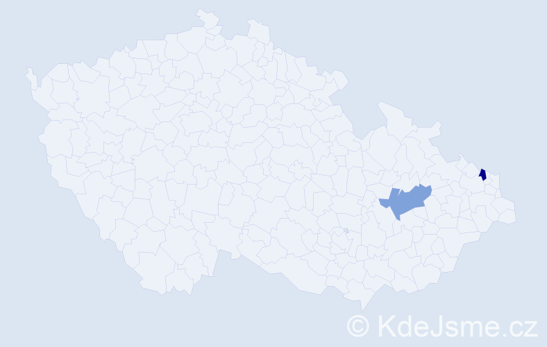 Příjmení: 'Kriščák', počet výskytů 2 v celé ČR