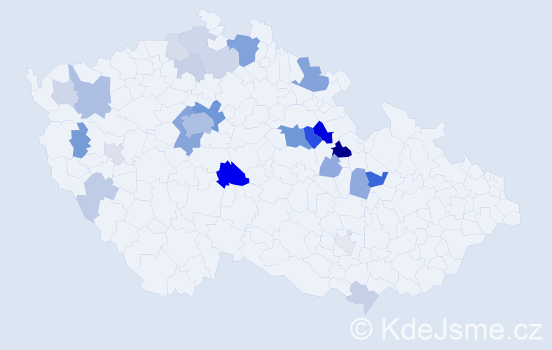 Příjmení: 'Hainzová', počet výskytů 71 v celé ČR