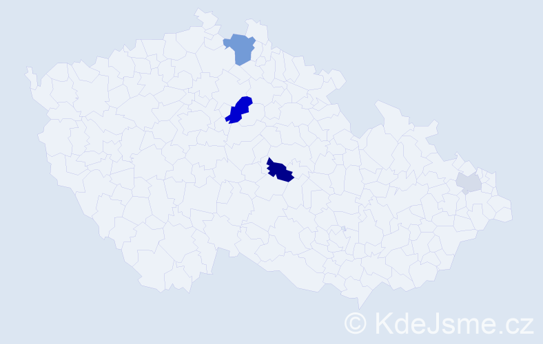 Příjmení: 'Ševcech', počet výskytů 9 v celé ČR