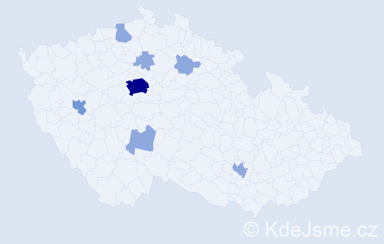 Příjmení: 'Zakharuk', počet výskytů 13 v celé ČR