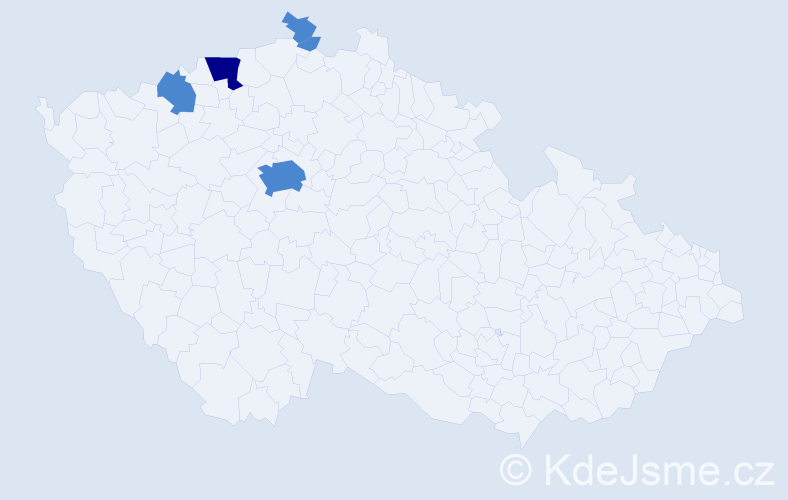 Příjmení: 'Beckel', počet výskytů 7 v celé ČR