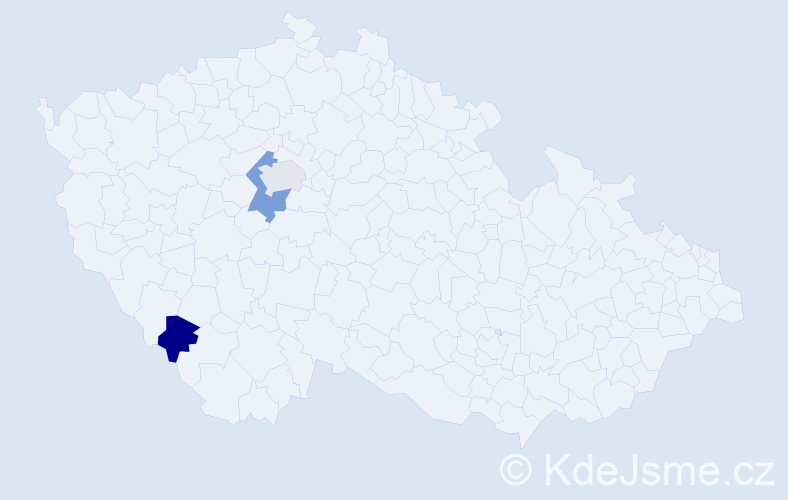 Příjmení: 'Frydlewicz', počet výskytů 7 v celé ČR