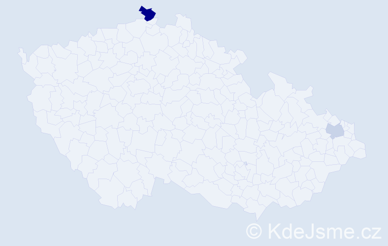 Příjmení: 'Kandalik', počet výskytů 3 v celé ČR