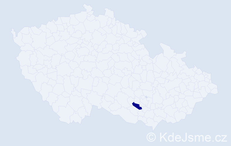 Příjmení: 'Kizak', počet výskytů 1 v celé ČR