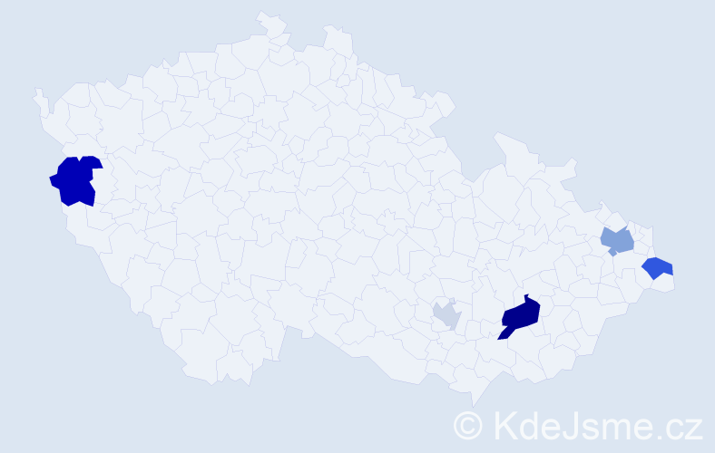 Příjmení: 'Timanová', počet výskytů 12 v celé ČR