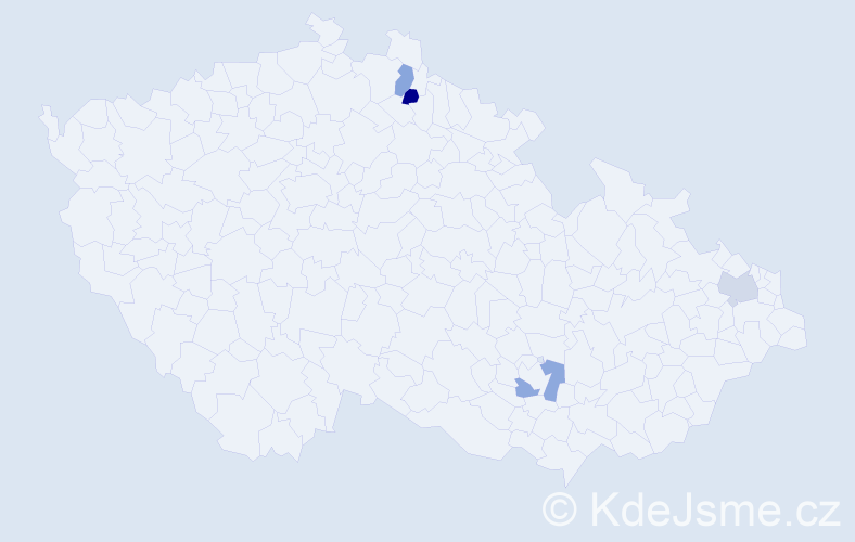 Příjmení: 'Bardyn', počet výskytů 8 v celé ČR