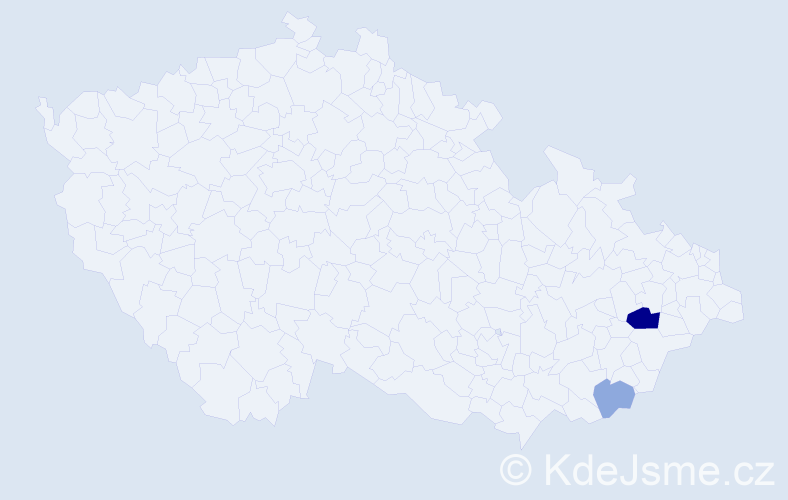 Příjmení: 'Posad', počet výskytů 8 v celé ČR