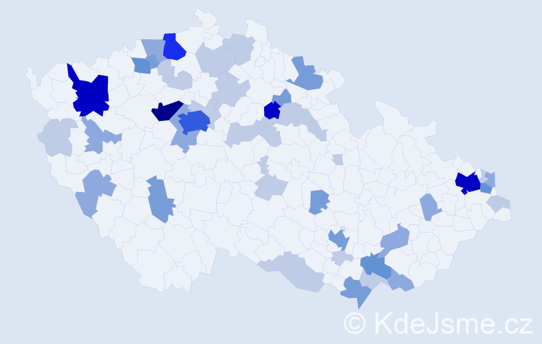 Příjmení: 'Škultétyová', počet výskytů 117 v celé ČR