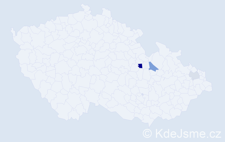 Příjmení: 'Rodgers', počet výskytů 4 v celé ČR