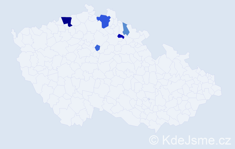 Příjmení: 'Burdysová', počet výskytů 15 v celé ČR