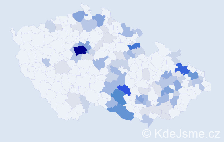 Příjmení: 'Polová', počet výskytů 252 v celé ČR