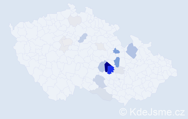Příjmení: 'Korbářová', počet výskytů 51 v celé ČR