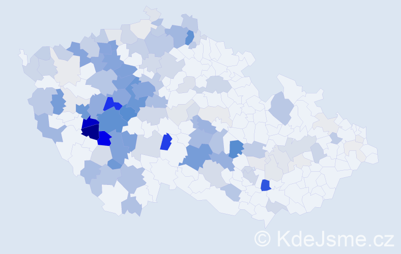 Příjmení: 'Vokurka', počet výskytů 601 v celé ČR