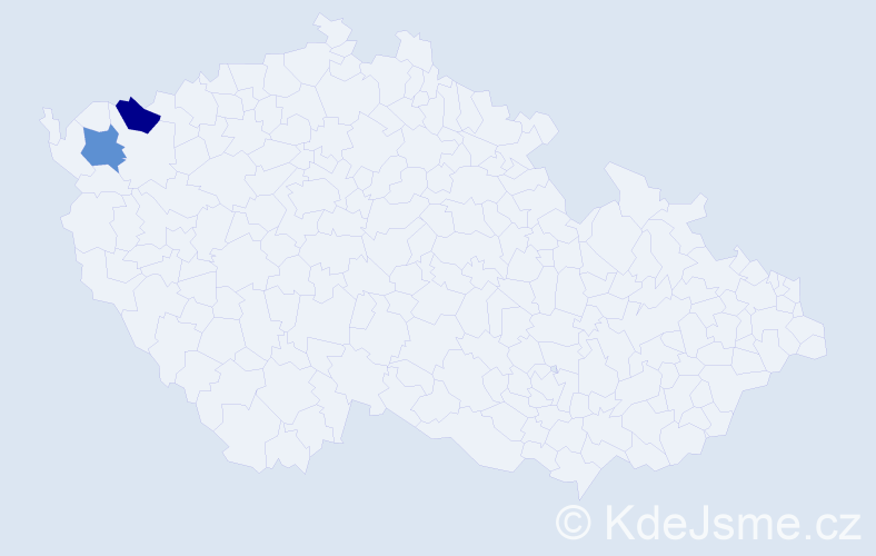 Příjmení: 'Hajel', počet výskytů 2 v celé ČR