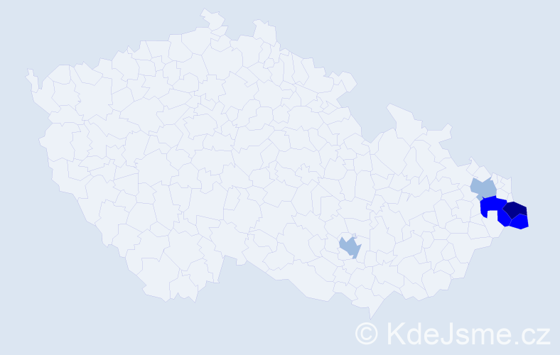 Příjmení: 'Podermański', počet výskytů 12 v celé ČR