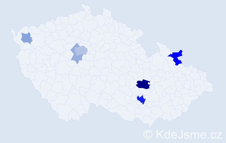 Příjmení: 'Bursáková', počet výskytů 22 v celé ČR