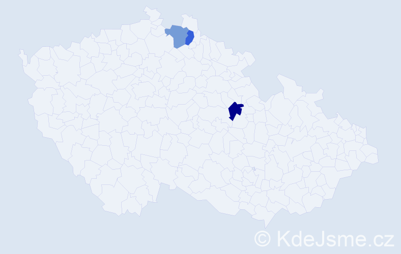 Příjmení: 'Kaliberda', počet výskytů 3 v celé ČR