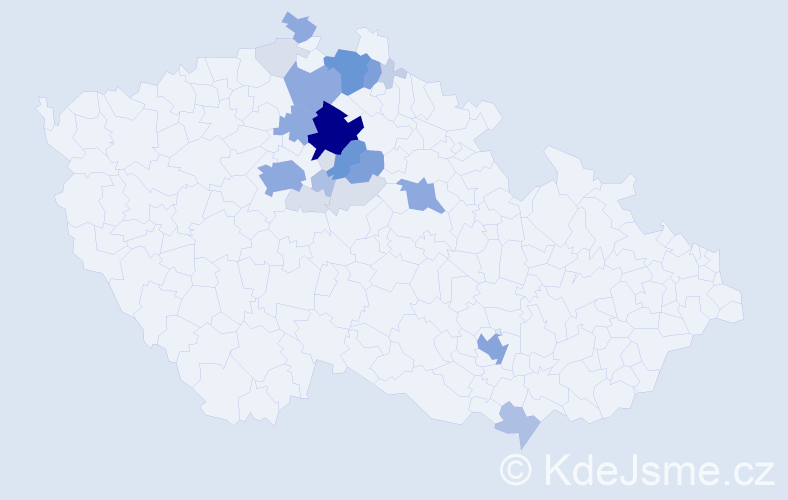 Příjmení: 'Fadrhonc', počet výskytů 87 v celé ČR