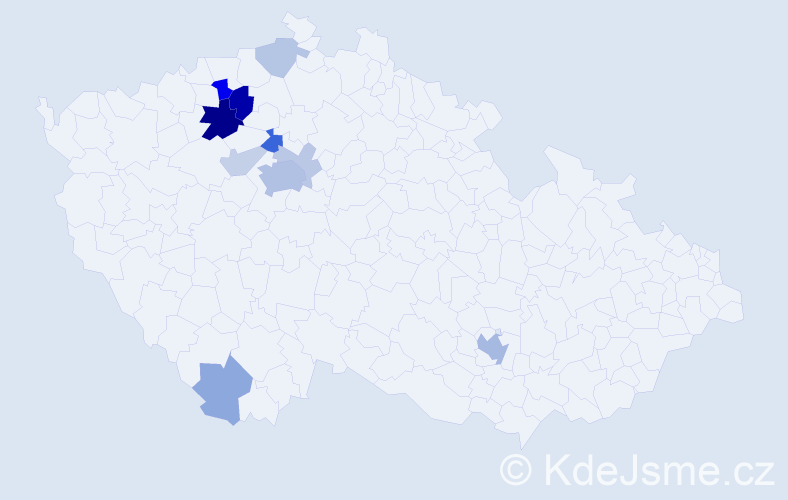 Příjmení: 'Traxlová', počet výskytů 30 v celé ČR