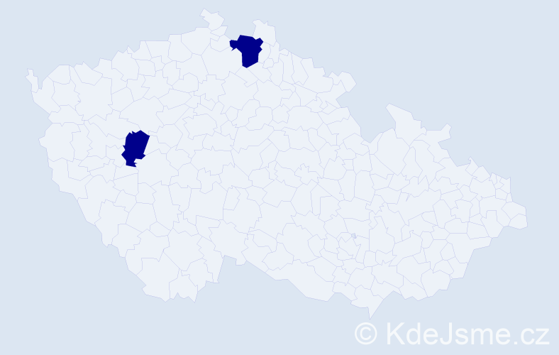Příjmení: 'Versta', počet výskytů 2 v celé ČR