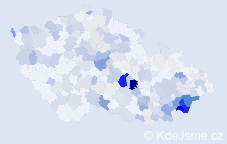 Příjmení: 'Zichová', počet výskytů 996 v celé ČR