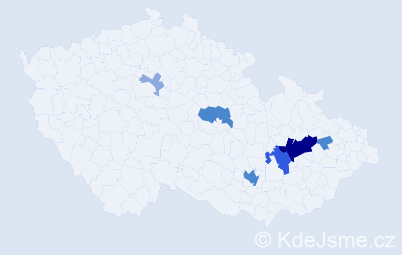 Příjmení: 'Reichstädterová', počet výskytů 15 v celé ČR