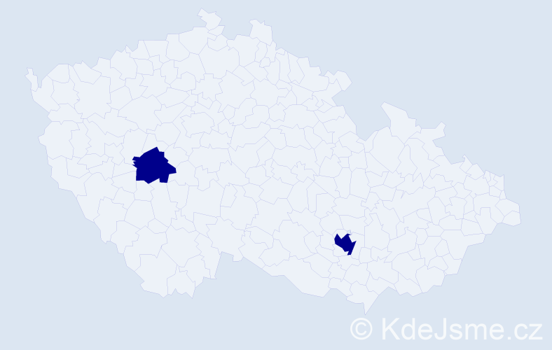 Příjmení: 'Papazova', počet výskytů 2 v celé ČR
