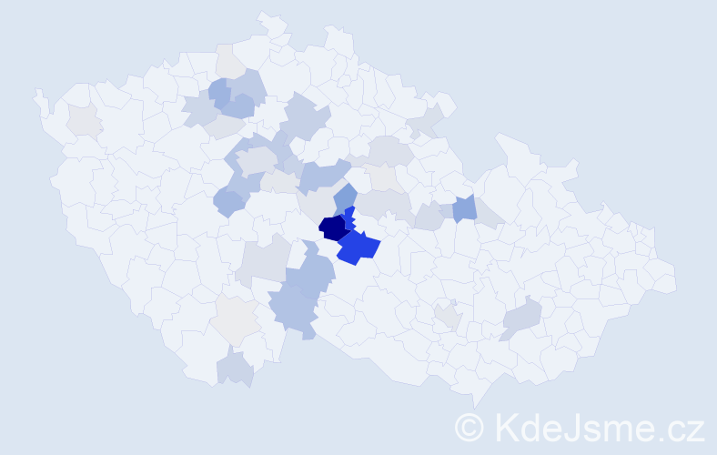 Příjmení: 'Kotěrová', počet výskytů 133 v celé ČR