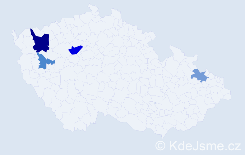 Příjmení: 'Filipcsik', počet výskytů 8 v celé ČR