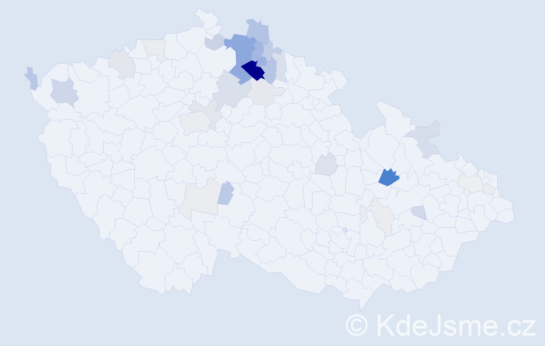 Příjmení: 'Laurinová', počet výskytů 118 v celé ČR