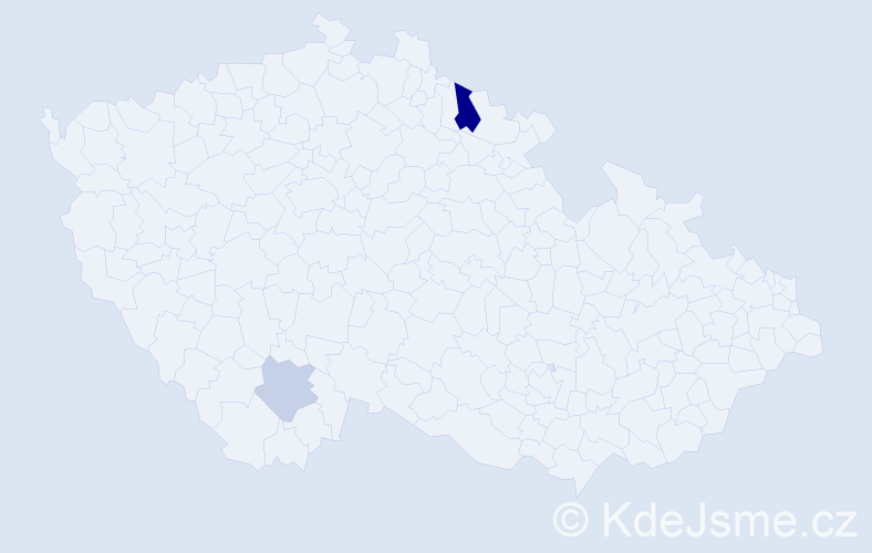 Příjmení: 'Drefková', počet výskytů 4 v celé ČR