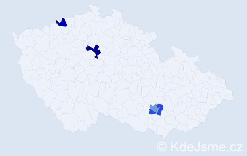 Příjmení: 'Krojer', počet výskytů 6 v celé ČR