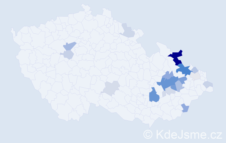 Příjmení: 'Morbitzer', počet výskytů 46 v celé ČR