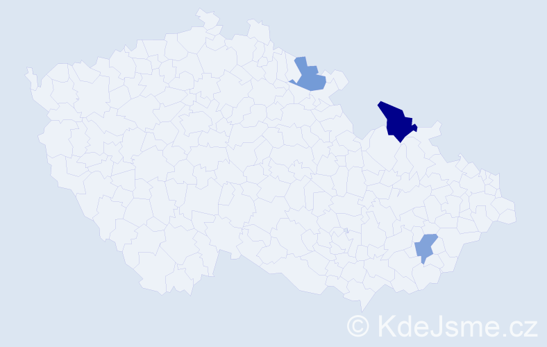 Příjmení: 'Argirovský', počet výskytů 4 v celé ČR