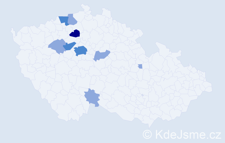Příjmení: 'Lukašovská', počet výskytů 16 v celé ČR