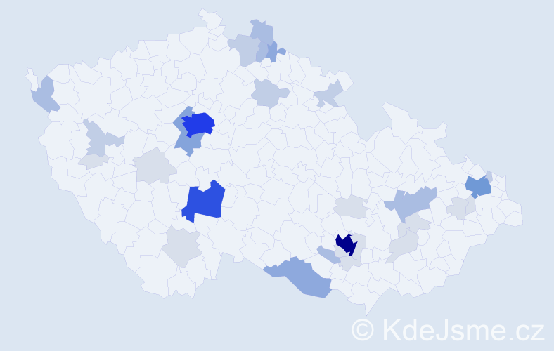 Příjmení: 'Neuschlová', počet výskytů 103 v celé ČR