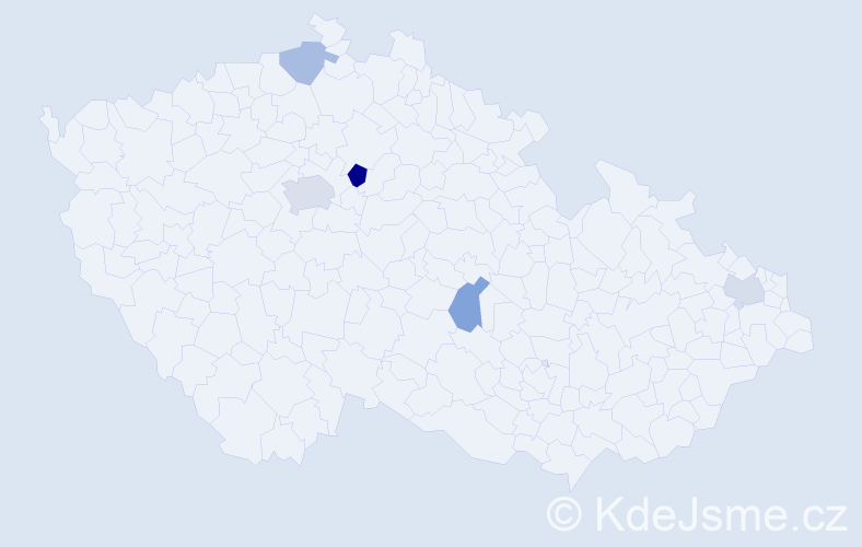 Příjmení: 'Kempe', počet výskytů 8 v celé ČR